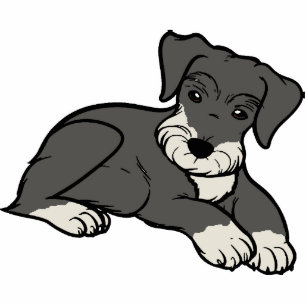 miniature schnuazuer salt and pepper cartoon standing photo sculpture