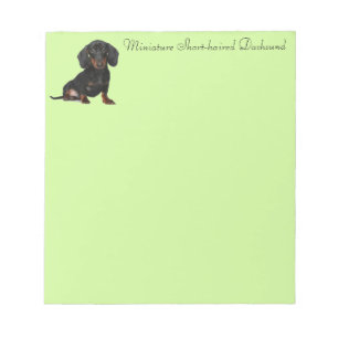 Miniature Short Haired Dachsund Notepad