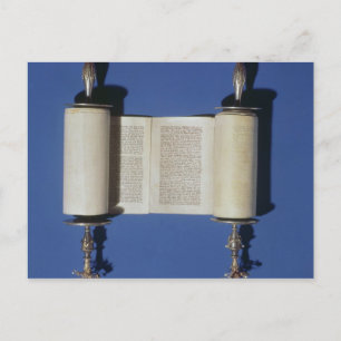 Miniature Torah Scroll, 1765 Postcard