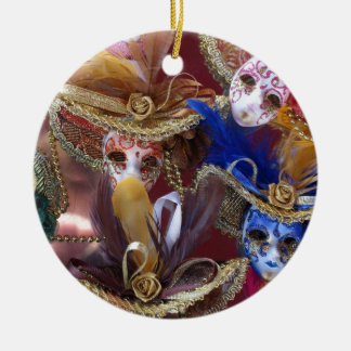 miniature Venetian masks Ceramic Tree Decoration