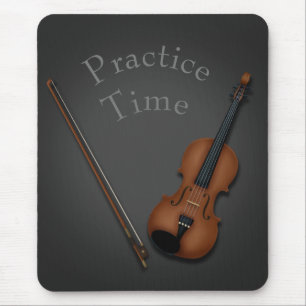Miniature Violin & Bow Personalized String Player Mouse Mat
