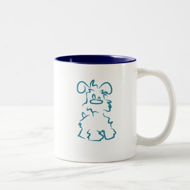 Miniature White Schnauzer Coffee Mug (Right)
