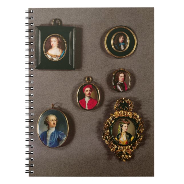 Miniatures from LtoR, TtoB: Frances Teresa Stuart, Notebook (Front)