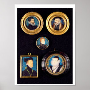 Miniatures of Hilliard's Father and Mother, self p Poster