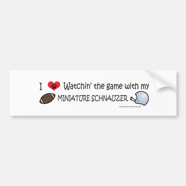 MINIATURESCHNAUZER BUMPER STICKER (Front)