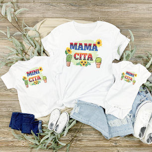 Minicita, Mummy and Me With Cactus and Sunflowers Toddler T-Shirt