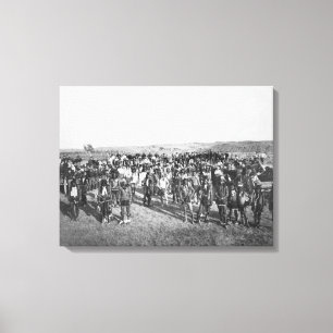 Miniconjou with White Soldiers Canvas Print