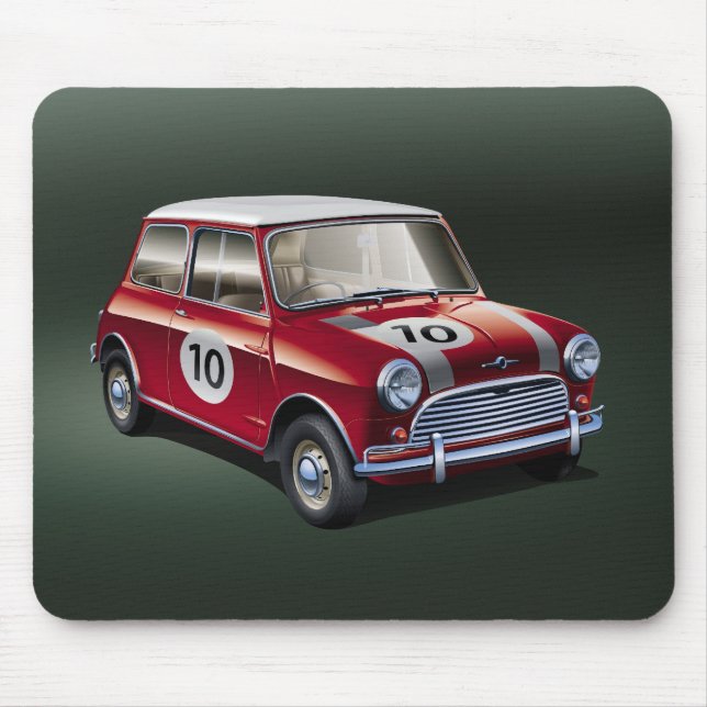 MiniCooper S1 Red Mouse Mat (Front)