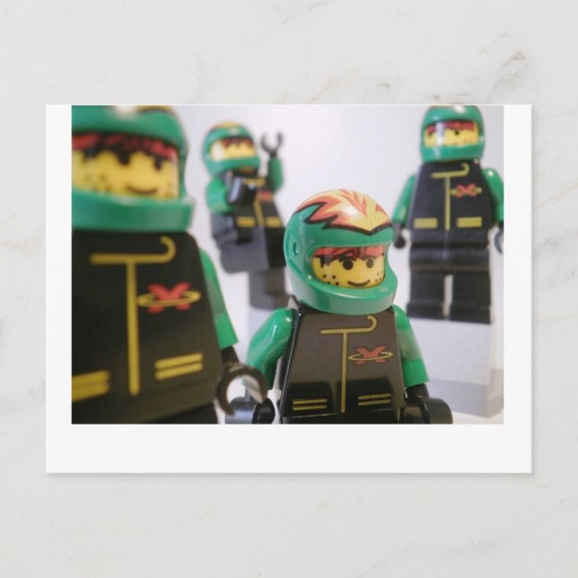 Minifig Motorcycle Stunt Team Postcard (Front)
