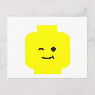 Minifig Winking Head by Customise My Minifig Postcard