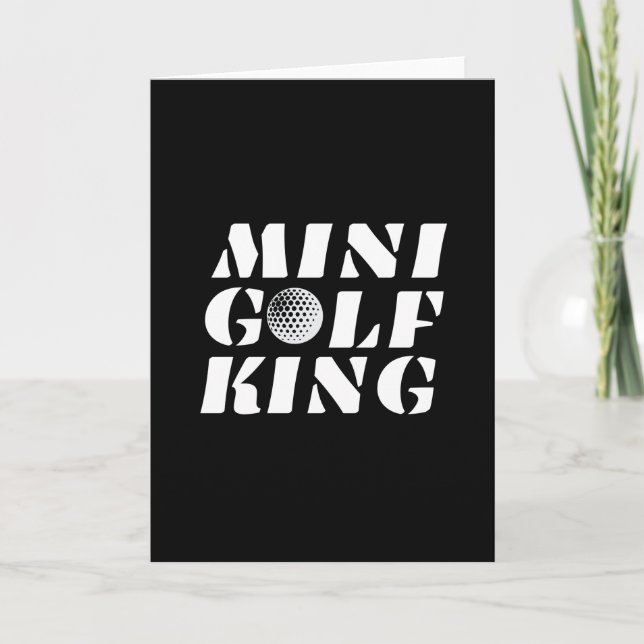 Minigolf King Minigolfer Champion Winner Card (Front)