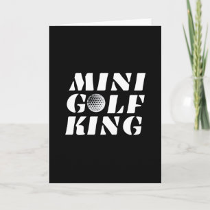Minigolf King Minigolfer Champion Winner Card