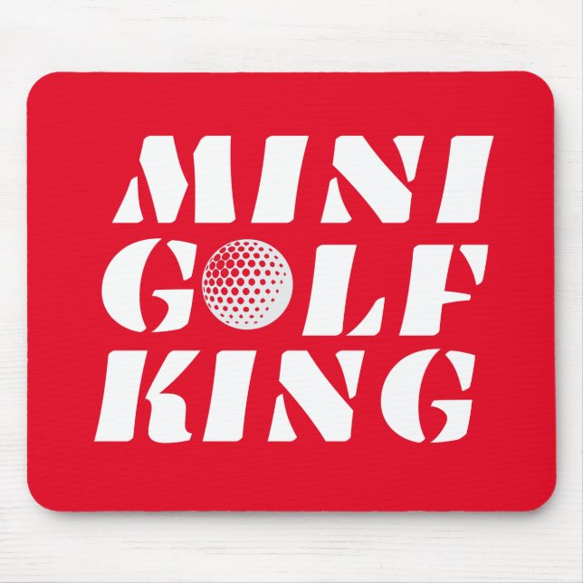Minigolf King Minigolfer Champion Winner Mouse Mat (Front)
