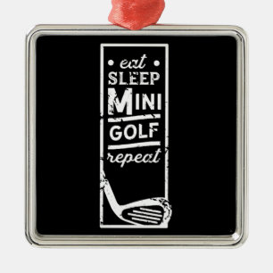 Minigolf Mini Golfing Mini Golfer Mini Golf Golfer Metal Tree Decoration