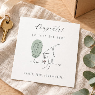 MINIIMALIST Congrats On Your New Home Holiday Card