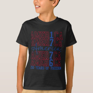 Minimal 1776 America 250 Years Freedom T-Shirt