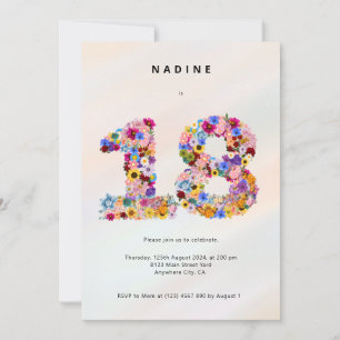Minimal 18th Birthday Invite Debut Invitation 18