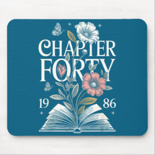 Minimal 1986 Chapter Forty 40th Birthday Mouse Mat