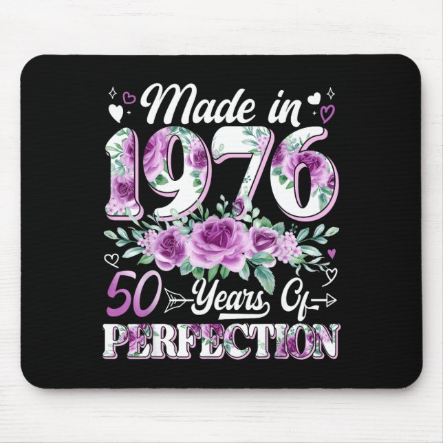 Minimal 50 Year Old Made 1976 Mouse Mat (Front)