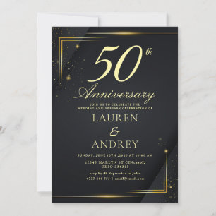 Minimal 50th Wedding Anniversary Invitation