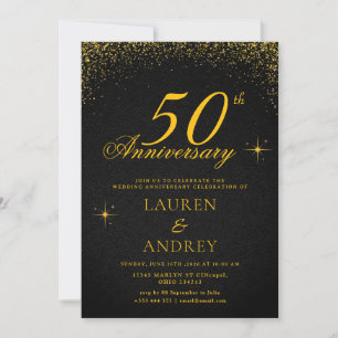 Minimal 50th Wedding Anniversary Invitation