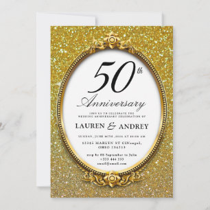 Minimal 50th Wedding Anniversary Invitation