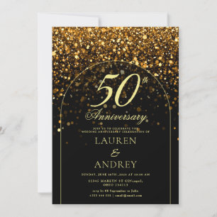 Minimal 50th Wedding Anniversary Invitation