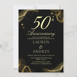 Minimal 50th Wedding Anniversary Invitation