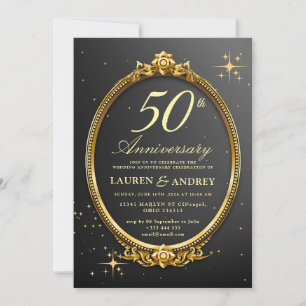 Minimal 50th Wedding Anniversary Invitation