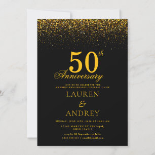 Minimal 50th Wedding Anniversary Invitation