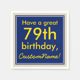 Minimal 79th Birthday Paper Napkins
