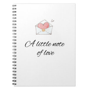 Minimal A Little Note of Love Notebook