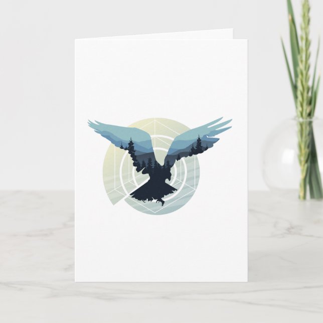 Minimal Abstract Bird Card (Front)