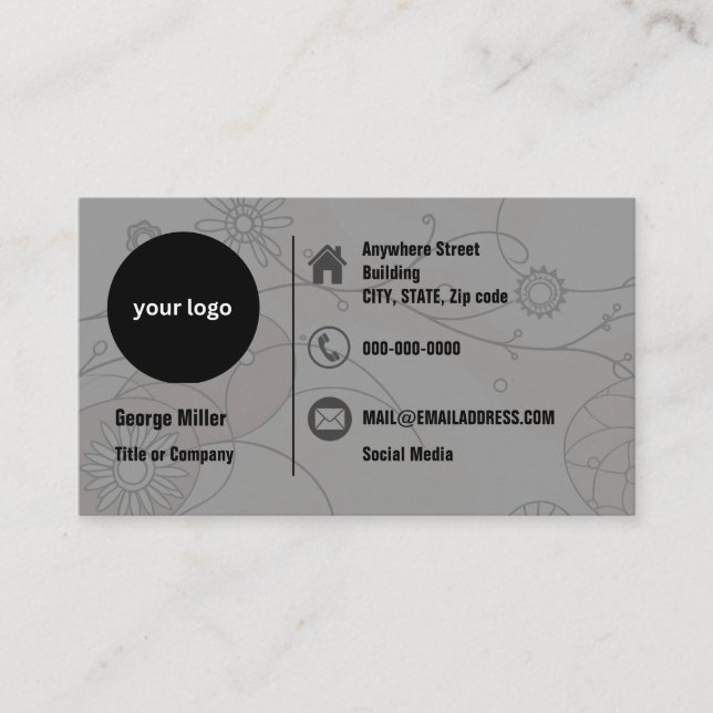 Minimal Abstract Earthy Tones Business Card (Front)