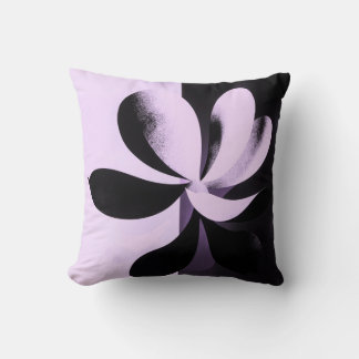 Minimal Abstract Floral Throw Pillow