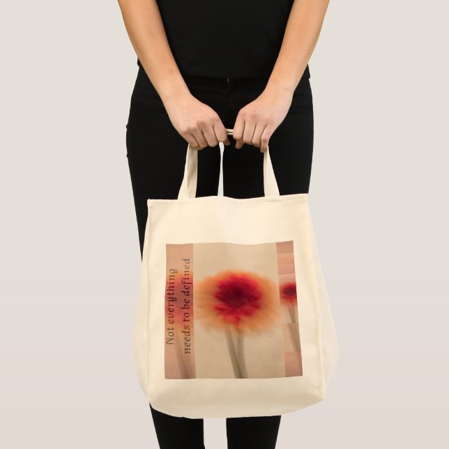 Minimal Abstract Flower Grocery Tote Bag (Front (Product))