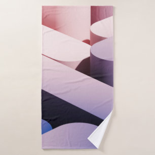 Minimal abstract mockup background. Blue and pink  Bath Towel