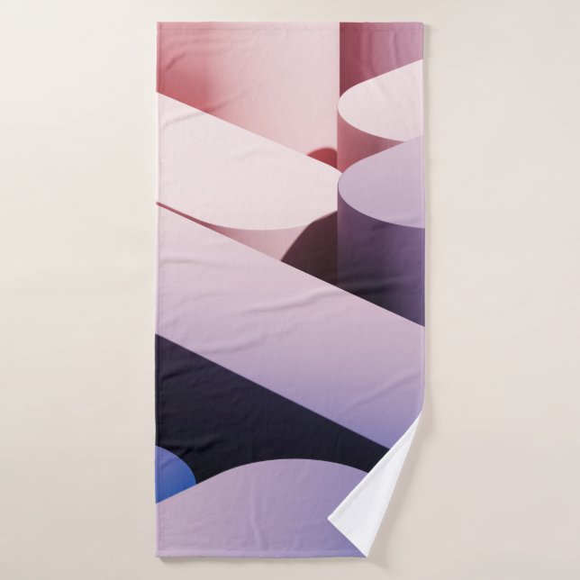 Minimal abstract mockup background. Blue and pink  Bath Towel (Bath Towel)
