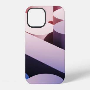Minimal abstract mockup background. Blue and pink iPhone 12 Case