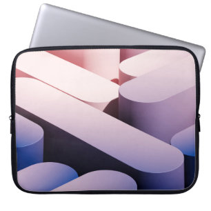 Minimal abstract mockup background. Blue and pink  Laptop Sleeve