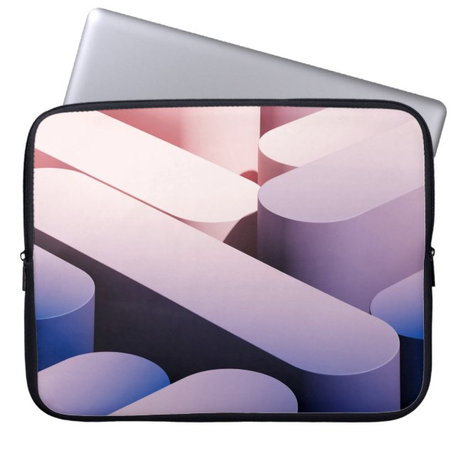 Minimal abstract mockup background. Blue and pink  Laptop Sleeve (Front)