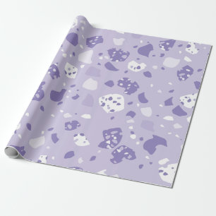 Minimal abstract purple pattern wrapping paper