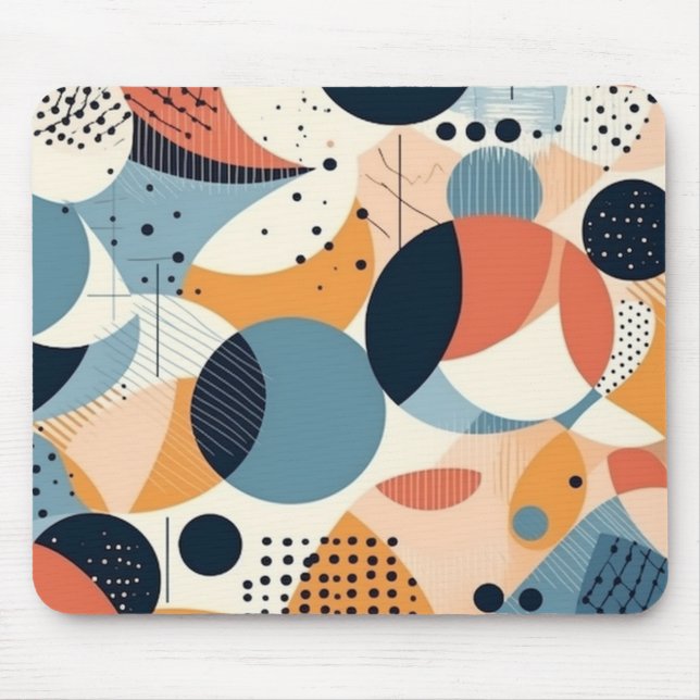 Minimal Abstract Seamless Pattern - Geometric (10) Mouse Mat (Front)