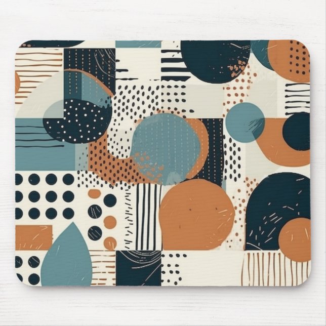 Minimal Abstract Seamless Pattern - Geometric (14) Mouse Mat (Front)