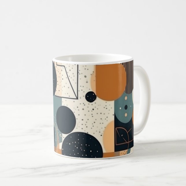 Minimal Abstract Seamless Pattern - Geometric (15) Coffee Mug (Front Right)
