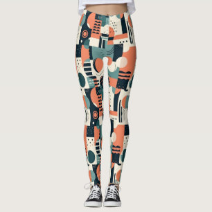 Minimal Abstract Seamless Pattern - Geometric (1) Leggings