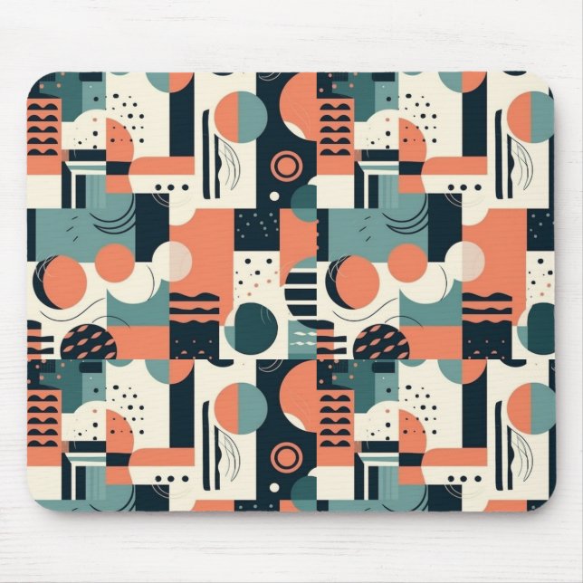 Minimal Abstract Seamless Pattern - Geometric (1) Mouse Mat (Front)