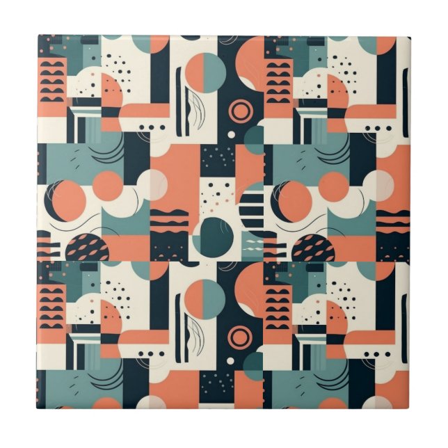 Minimal Abstract Seamless Pattern - Geometric (1) Tile (Front)