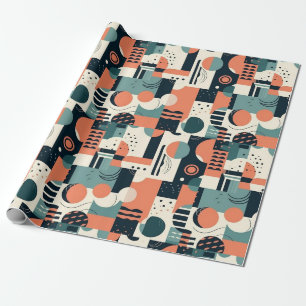 Minimal Abstract Seamless Pattern - Geometric (1) Wrapping Paper