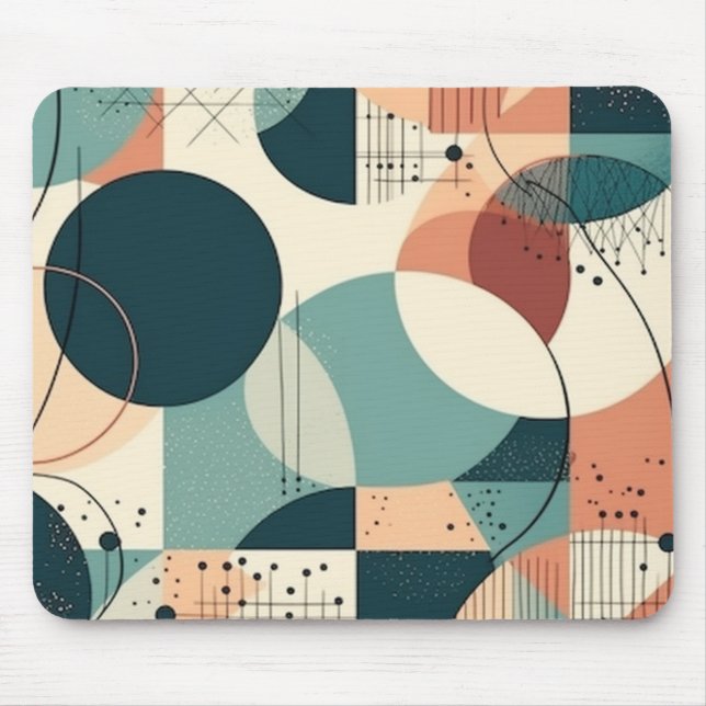 Minimal Abstract Seamless Pattern - Geometric (2) Mouse Mat (Front)